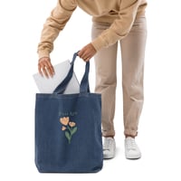 Image 4 of Organic denim tote bag - Plant Life
