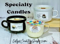Image 1 of Large Specialty Wooden Wick Soy Candles 