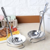 Image 4 of Kitchen Accessories Vertical Single/Double Ladle Spoon Utensil Rack Soup Spoon Rest Stand 
