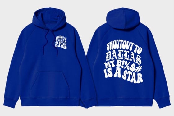 Image of DALLAS STAR HOODIE (ROYAL/WHT)
