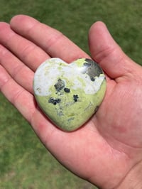 Image 6 of Serpentine With Pyrite Heart #2534