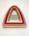 Image of Modernist Mirror Baby Pink/Red/Gold leaf 