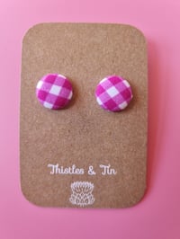 Image 6 of Gingham Fabric Studs