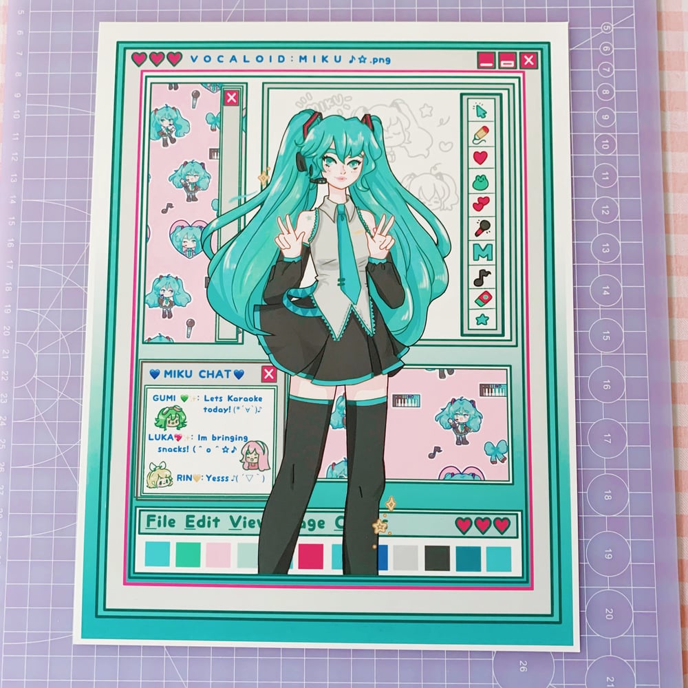 Image of Hatsune Miku Vocaloid Art Print