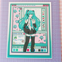 Image 3 of Hatsune Miku Vocaloid Art Print