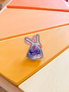 Celestial Bunny Wooden Eco Pin Badge