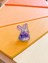 Celestial Bunny Wooden Eco Pin Badge