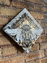Image 4 of Memento Mori Scarab - 10x10in calligraphy painting by Wiser Oner 
