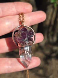 Image 6 of Electroformed Quartz window and Thunderbay amethyst necklace