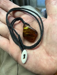 Image 2 of Cognac Amber time machine pendant 