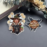 Image 2 of Goat Familiar Apothecary Witch Sticker Duo