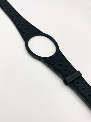 Image of Beautiful Leather Watch Strap Band bracelet with Silver Buckle for Omega Dynamic gents watch,BLACK