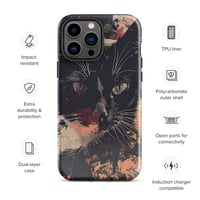 Image 20 of Beautiful Black Cat Face Splatter Painting Tough Case for iPhone®