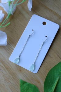 Image 2 of Prehnite Chained Earrings
