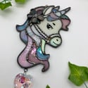 Stained glass Unicorn Suncatcher 