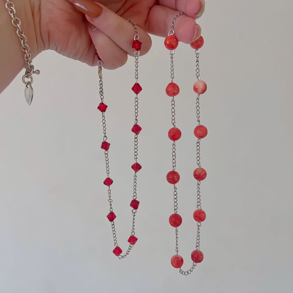 Image of handbeaded necklaces