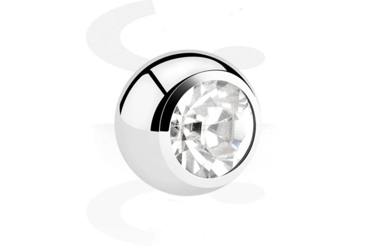 BALL JEWERLY PIERCING - CRYSTAL ZIRCON 