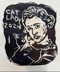 cat lady print 
