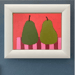 Image of Two Pears on Stripes