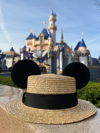 Image 3 of Straw Boater Black Ears