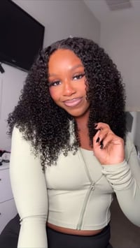 Image 3 of 7x5 Afro curly glueless wig 