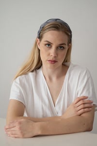 Image 2 of Juliette Satin Hairband / Gray