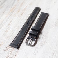 Image 1 of Rounded Tip Saddle Calf - Charcoal