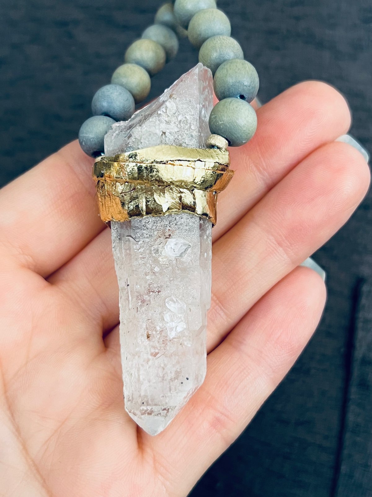 *new* CLEAR FATTY-gray + gold