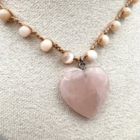 Image 3 of Rose Quartz Heart Necklace