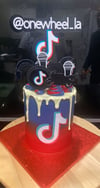 Blue TikTok Cake
