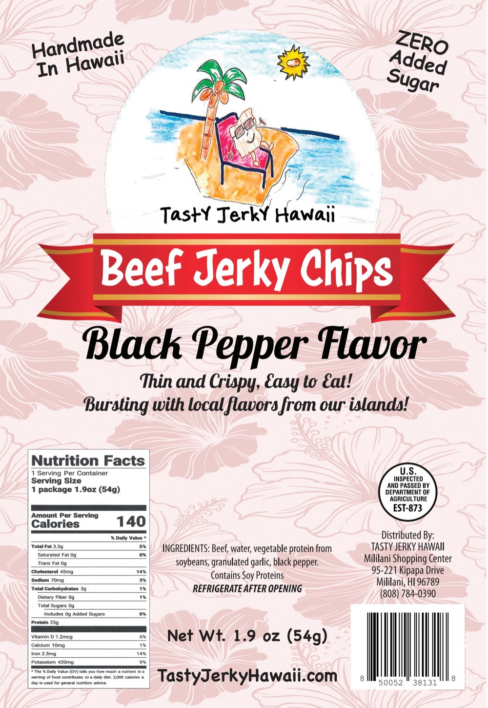 Image of Crispy beef jerky Black Pepper no sugar added