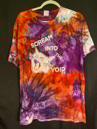Image 1 of LARGE  Scream Into The Void Tie Dye Shirt  2