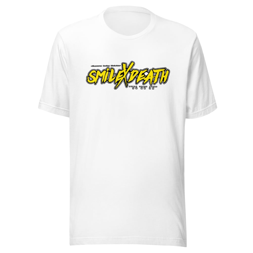 Standard smileXdeath yellow logo DTG Tee