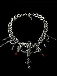 Image 3 of Romantic Cross Chainmail Necklace