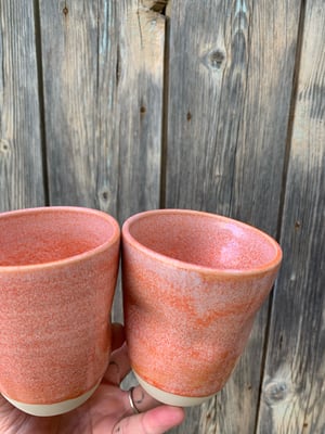 Set of 2 Squashed Cups Mandarin