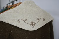 Image 3 of Embroidered Triangle Shawl - Handmade in Ireland