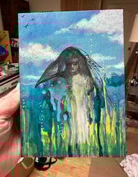 Image 2 of Original Painting. Mixed Media on Wood “Fly Free” by Sheila Cameron