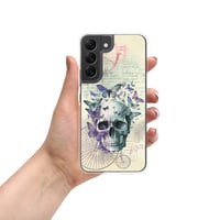 Image 1 of Colorful Human Skull and Butterflies Steampunk Style Clear Case for Samsung®