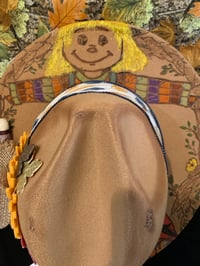 Image 2 of "Fall into His Blessings" Hand-Burned Narrow Brim Hat