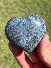 Image 4 of Ruby In Kyanite & Fuchsite Heart Carving | #3015
