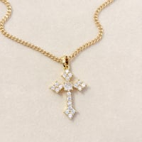 Image 1 of WS Stone Cross Necklace
