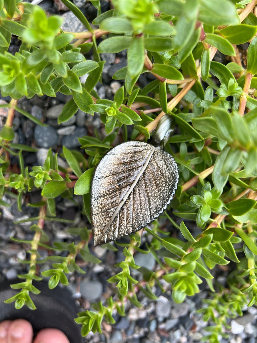 Image of Wet Metal Leaf Pendant