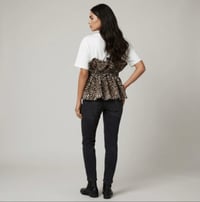 Image 2 of Cotton corset style t-shirt - Leopard 