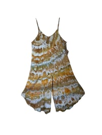 Image 2 of L Woven Wide-Leg Jumpsuit with Pockets in Earthy Golden Agate Ice Dye