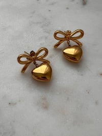 Image 15 of BOW HEART EARRINGS
