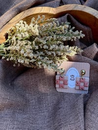 Image 3 of Quilt Earrings (cream) 