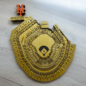 Image of Custom Baseball Stadium Replica, Wood, All Teams Available, Custom Gift for Baseball Lovers