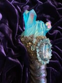 Aqua Blue Aura Quartz - Ritual Rattler