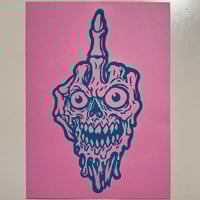 Image 8 of BirdSkull Linocut Prints