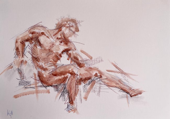 Male nude figure study #3